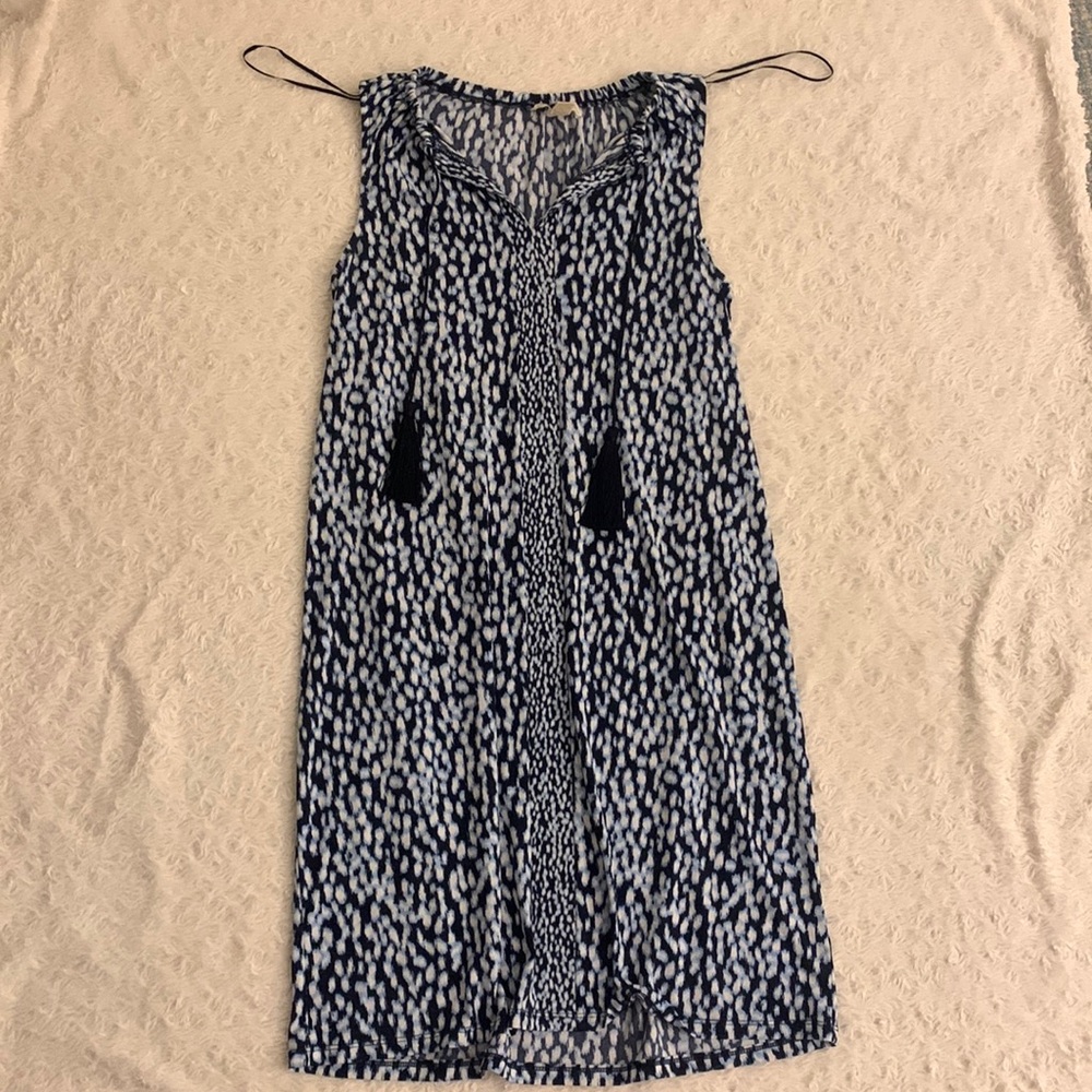 Navy patterned dress
